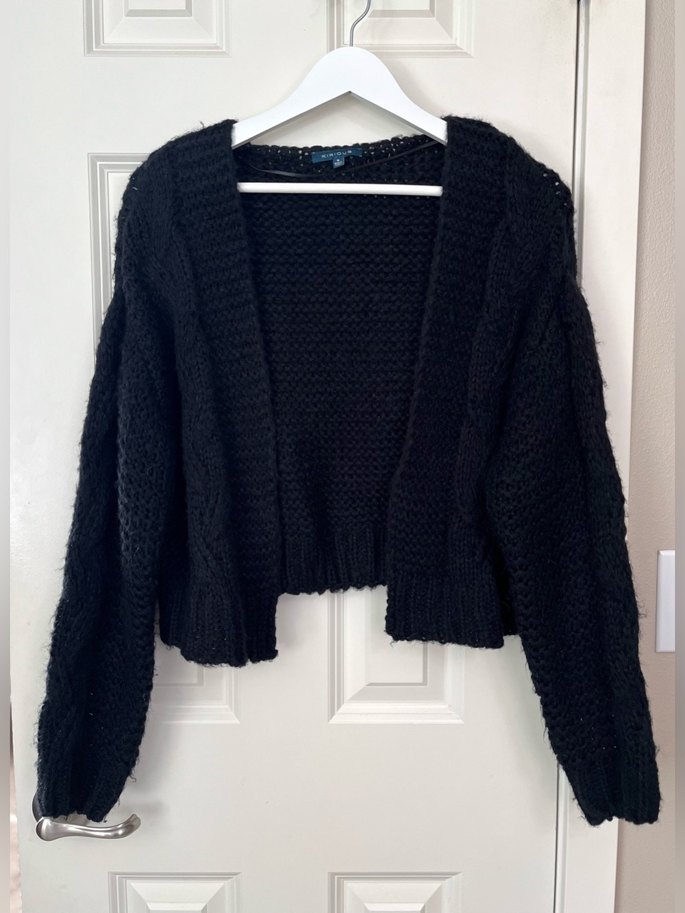 Chunky Knit Open-Front Cardigan Sweater